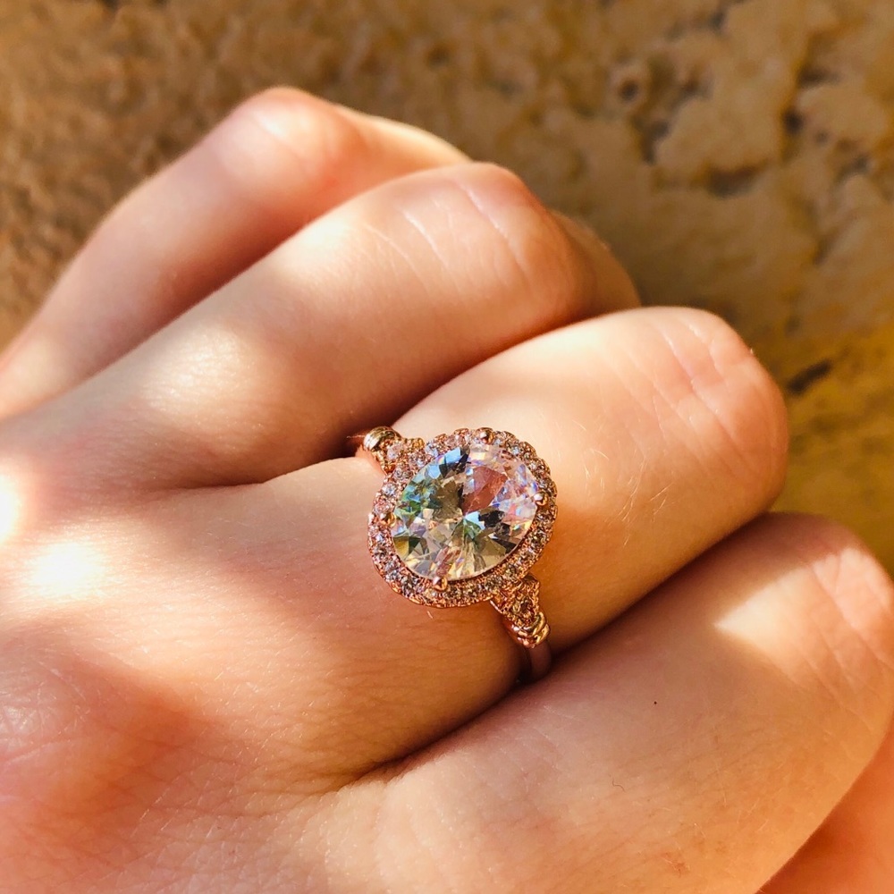 18K rose gold plated ring - Picture 6 of 6